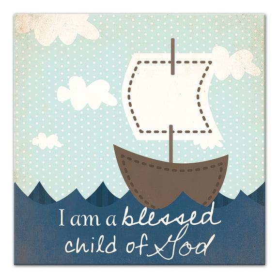 Creative Products Child Of God Boat 12x12 Canvas Wall Art