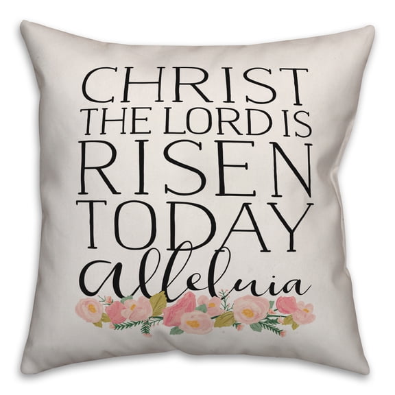 Creative Products Christ the Lord is Risen 18x18 Spun Poly Pillow