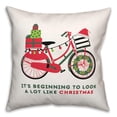 thumbnail image 1 of Creative Products Christmas Bike 16 x 16 Spun Poly Pillow, 1 of 2