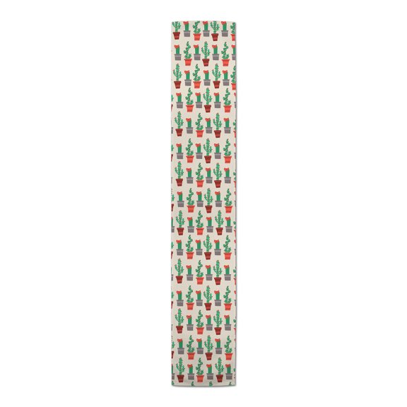 Creative Products Christmas Cacti Pattern 16x90 Poly Twill Table Runner