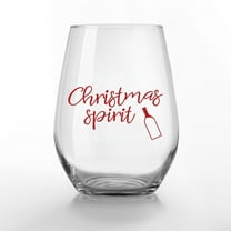 Creative Products Christmas Spirit 15 oz. Printed Stemless Wine Glass