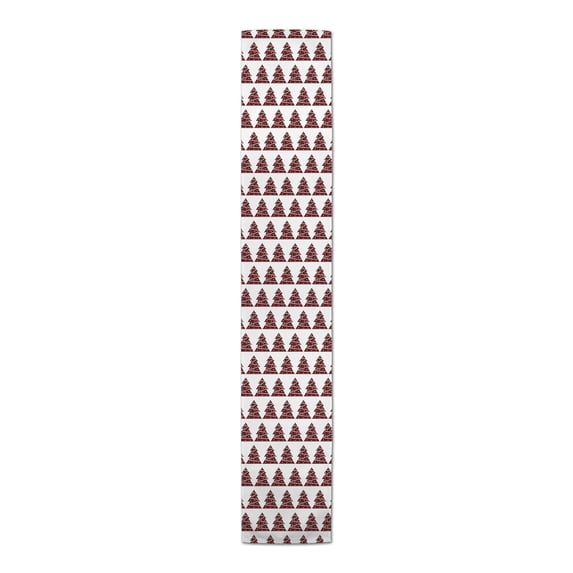 Creative Products Christmas Tree Plaid Pattern 16x90 Poly Twill Table Runner