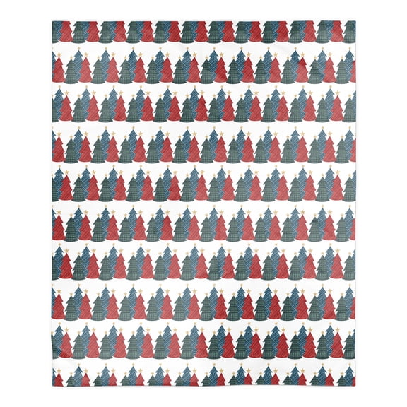 Creative Products Christmas Tree Trio 50 x 60 Faux Shearling Fleece Blanket