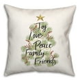 thumbnail image 1 of Creative Products Christmas Tree Words Script 16 x 16 Spun Poly Pillow, 1 of 3