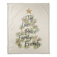 thumbnail image 1 of Creative Products Christmas Tree Words Script 3 50 x 60 Coral Fleece Blanket, 1 of 3