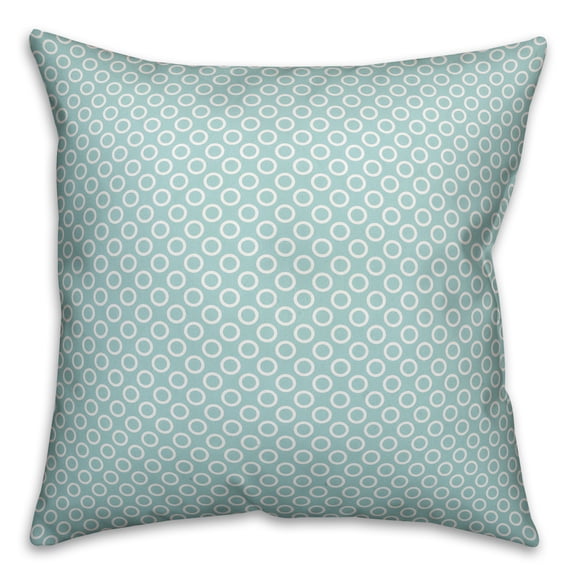 Creative Products Circle Pattern in Blue 16x16 Spun Poly Pillow