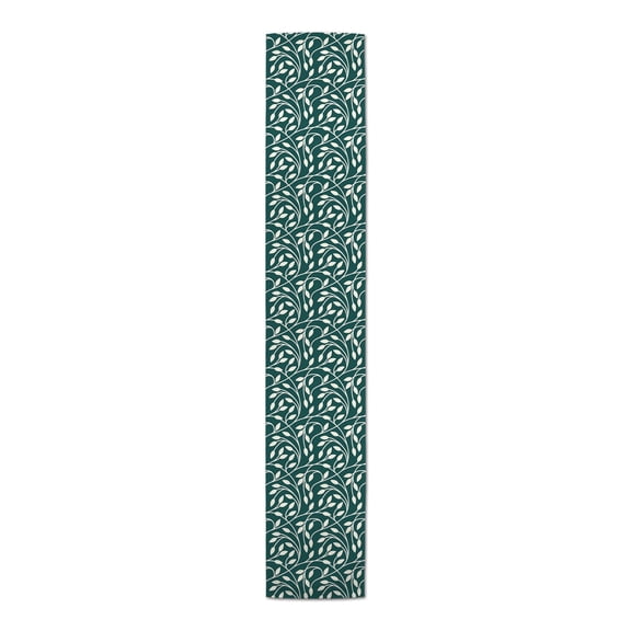 Creative Products Circle Vine Pattern Teal 4 16 x 72 Poly Twill Table Runner