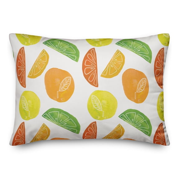Creative Products Citrus Fruit Pattern 20 x 14 Spun Poly Pillow