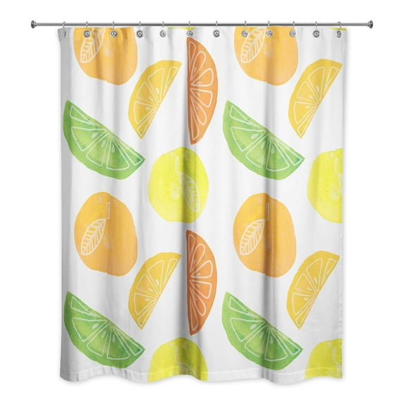 Creative Products Citrus Fruit Pattern 71x74 Shower Curtain