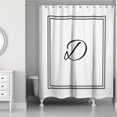 thumbnail image 1 of Creative Products Classic White Monogrammed Shower Curtain - D, 1 of 7