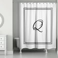thumbnail image 1 of Creative Products Classic White Monogrammed Shower Curtain - Q, 1 of 7