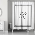 thumbnail image 1 of Creative Products Classic White Monogrammed Shower Curtain - R, 1 of 7