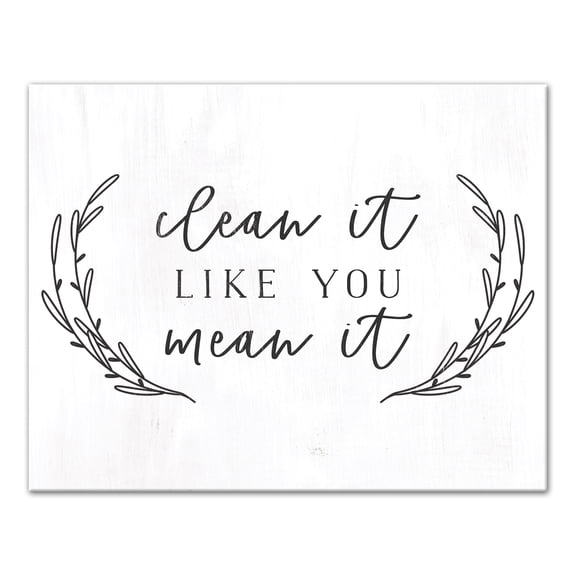 Creative Products Clean it Like You Mean it 11x14 Canvas Wall Art