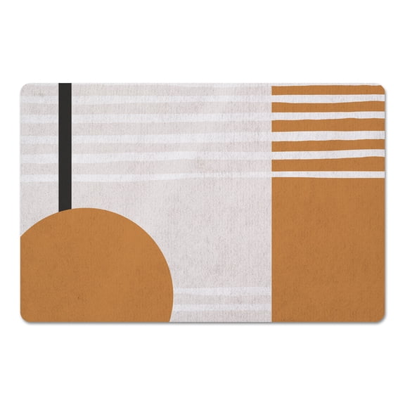 Creative Products Cloth With Rectangle Circle 27x18 Floor Mat