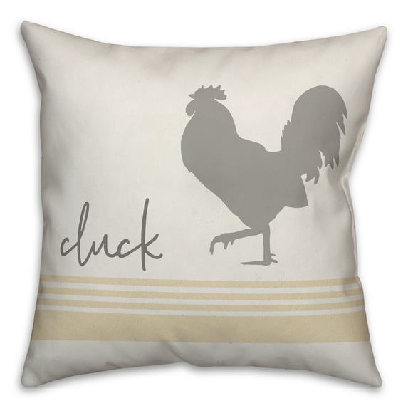 Creative Products Cluck Rooster 26x26 Spun Poly Pillow