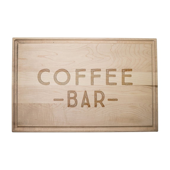 Creative Products Coffee Bar 17 x 11 Maple Cutting Board
