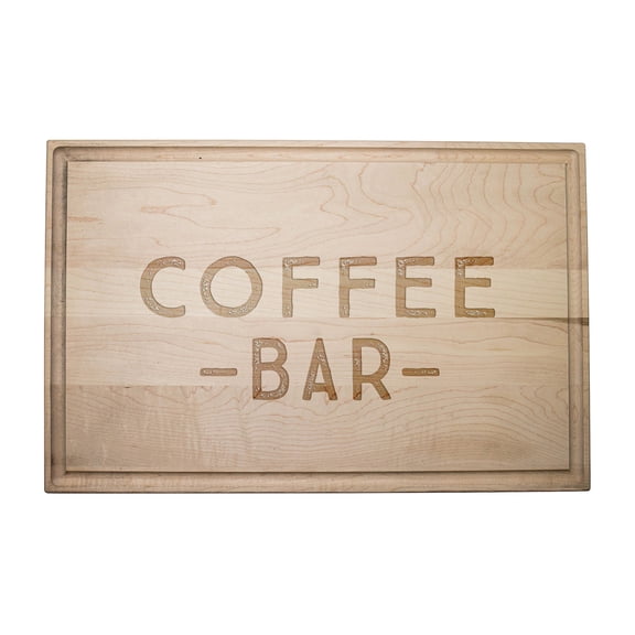 Creative Products Coffee Bar 17 x 11 Maple Cutting Board