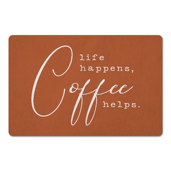 Creative Products Coffee Helps Copper 27x18 Floor Mat