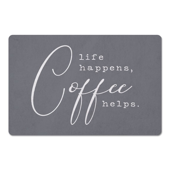 Creative Products Coffee Helps Gray 27x18 Floor Mat