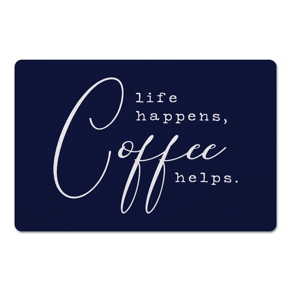 Creative Products Coffee Helps Navy 27x18 Floor Mat