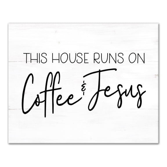 Creative Products Coffee and Jesus 16x20 Canvas Wall Art