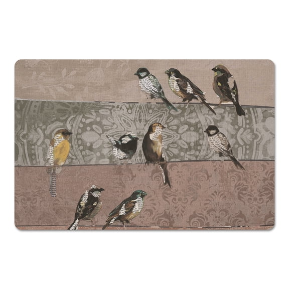 Creative Products Collage Bird Patchwork 18 x 27 Floor Mat