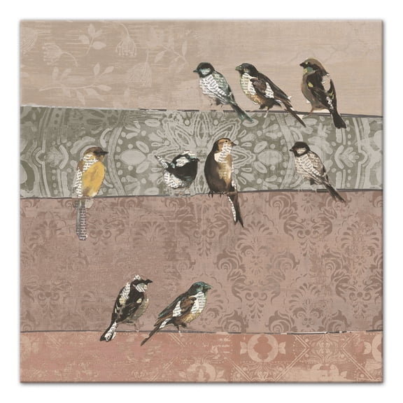 Creative Products Collage Bird Patchwork 30 x 30 Canvas Wall Art