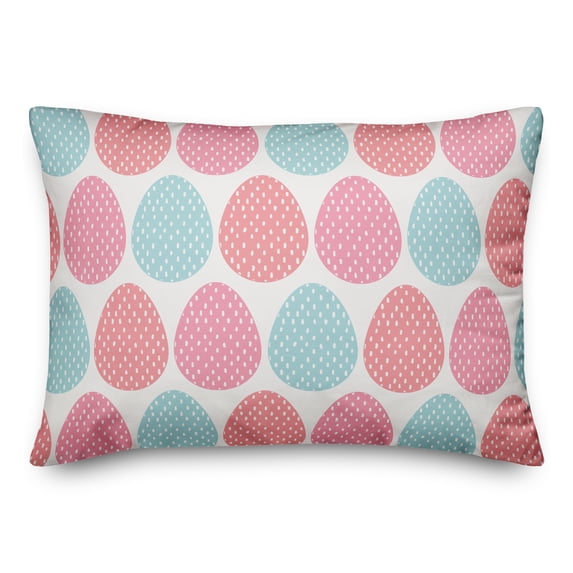 Creative Products Colorful Easter Eggs 14 x 20 Spun Poly Pillow