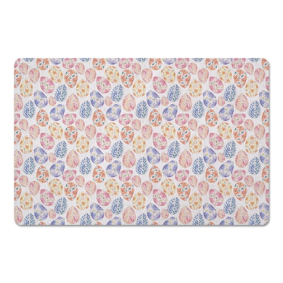 Creative Products Colorful Floral Easter Eggs 18 x 27 Floor Mat
