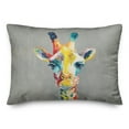 thumbnail image 1 of Creative Products Colorful Giraffe on Gray 14x20 Indoor / Outdoor Pillow, 1 of 3