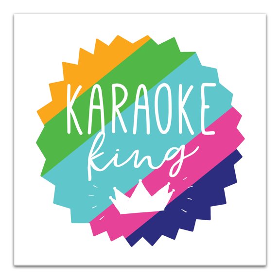 Creative Products Colorful Karaoke King 12x12 Canvas Wall Art