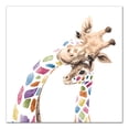 thumbnail image 1 of Creative Products Colorful Mom and Baby Giraffes 24x24 Canvas Wall Art, 1 of 5