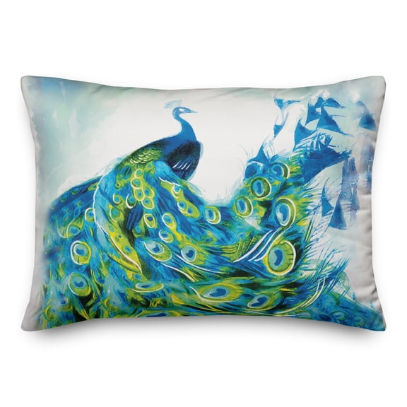 Creative Products Colorful Peacock Soft 2 14 x 20 Spun Poly Pillow