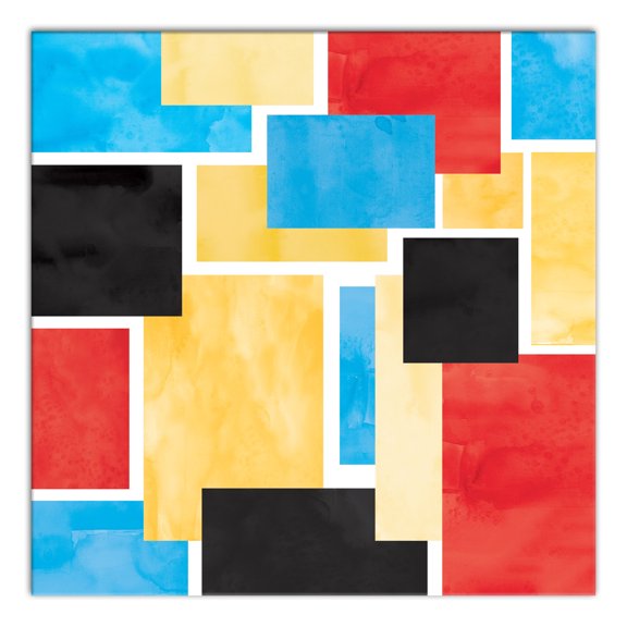 Creative Products Colorful Primary Abstract 16 x 16 Canvas Wall Art