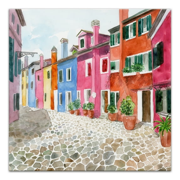 Creative Products Colorful Streetscape 24x24 Canvas Wall Art