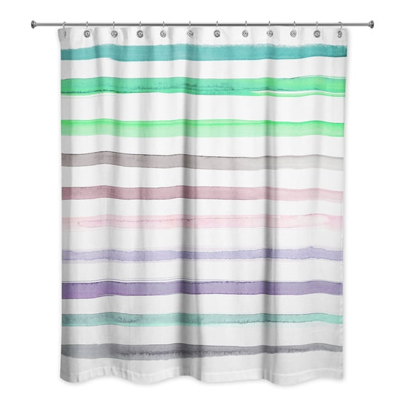 Creative Products Colorful Watercolor Streaks 2 71x74 Shower Curtain