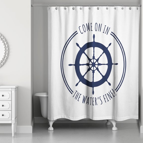 Creative Products Come On In 71x74 Shower Curtain
