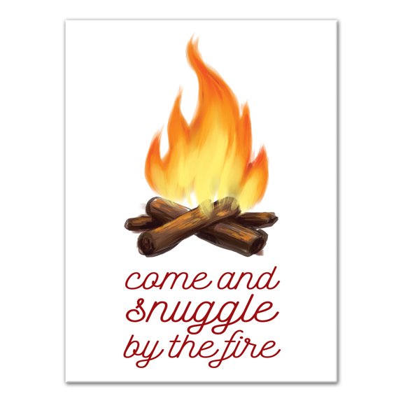 Creative Products Come and Snuggle by the Fire 12 x 16 Canvas Wall Art