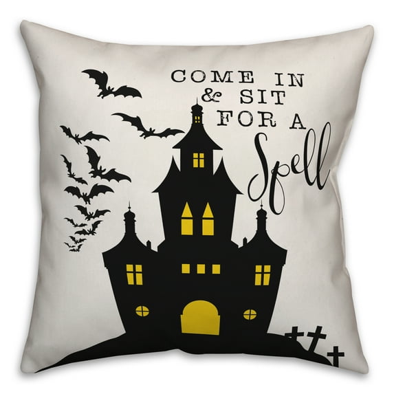 Creative Products Come in and Sit for a spell 18x18 Spun Poly Pillow