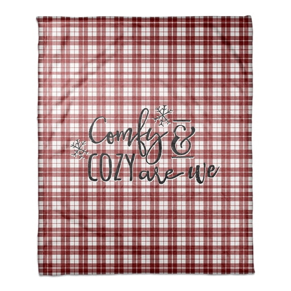 Creative Products Comfy and Cozy are We 50x60 Coral Fleece Blanket