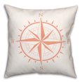 thumbnail image 1 of Creative Products Compass Coral 18x18 Spun Poly Pillow, 1 of 3