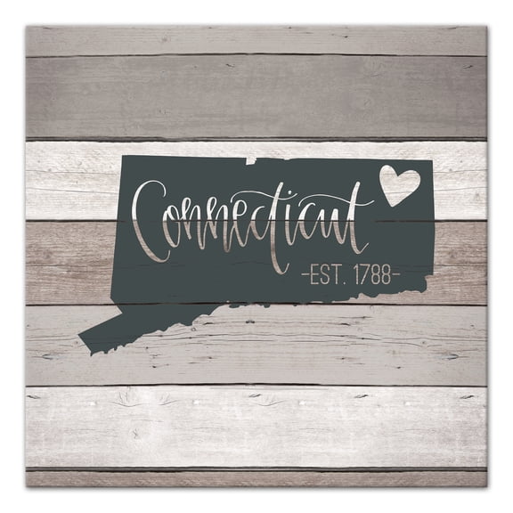 Creative Products Connecticut Established 16x16 Canvas Wall Art