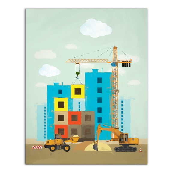 Creative Products Construction Site 11x14 Canvas Wall Art