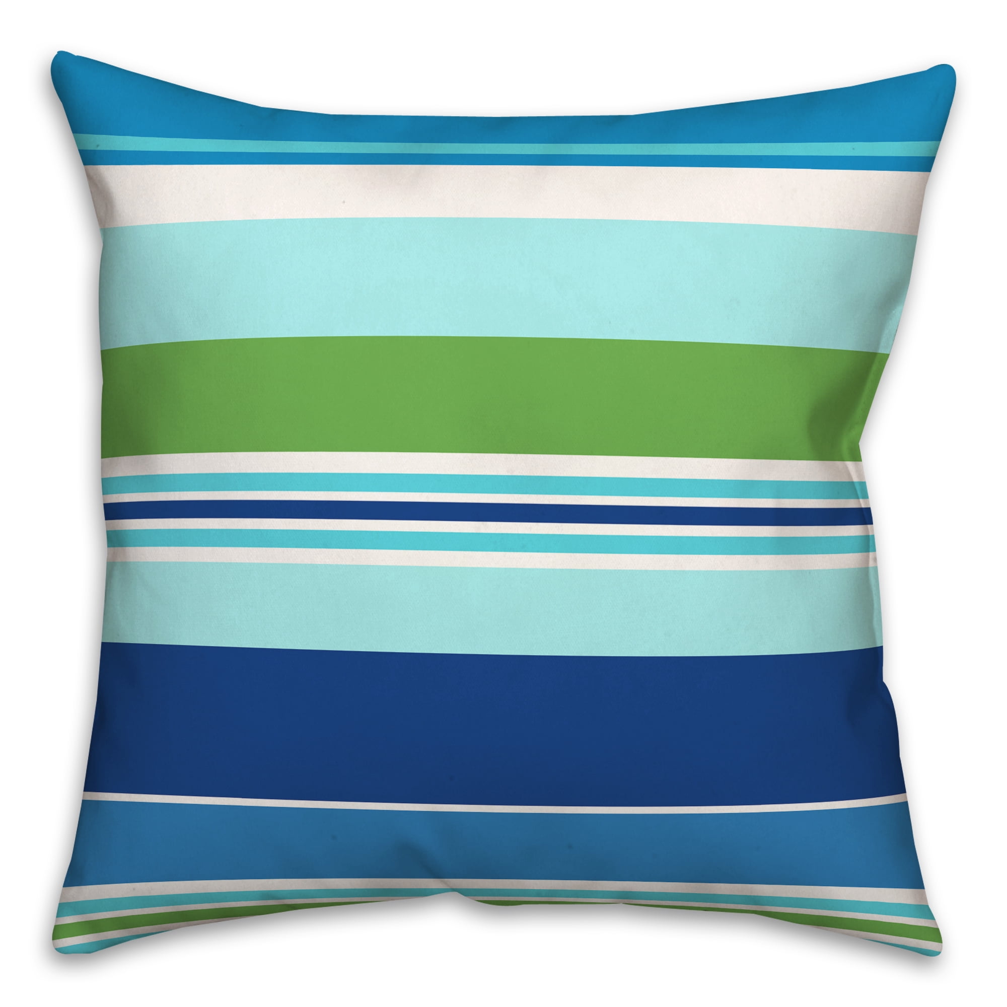 Creative Products Cool Blue Stripes 18x18 Indoor / Outdoor Pillow