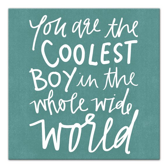 Creative Products Coolest Boy in the World 12x12 Canvas Wall Art
