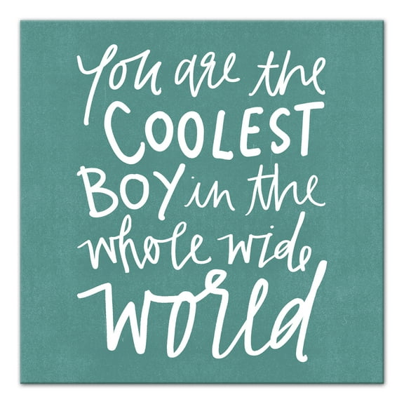 Creative Products Coolest Boy in the World 16x16 Canvas Wall Art