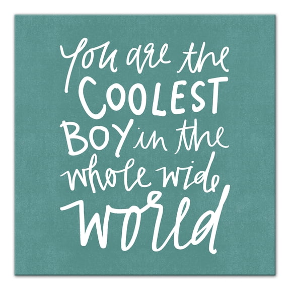 Creative Products Coolest Boy in the World 24x24 Canvas Wall Art