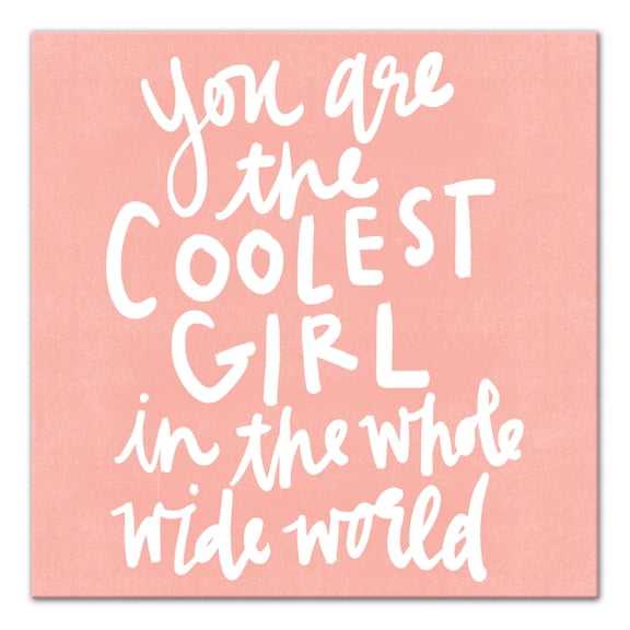 Creative Products Coolest Girl in the World 12x12 Canvas Wall Art