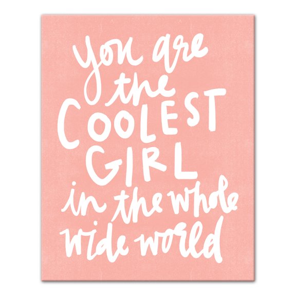 Creative Products Coolest Girl in the World 16x20 Canvas Wall Art