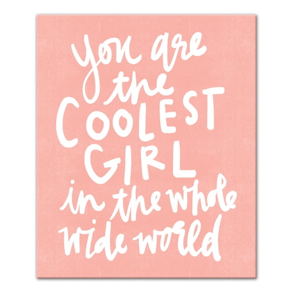 Creative Products Coolest Girl in the World 20x24 Canvas Wall Art